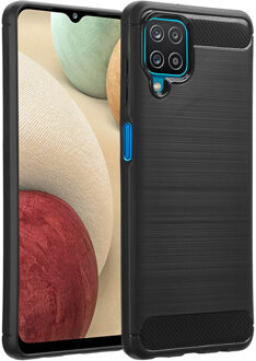 Imoshion Brushed Backcover voor de Samsung Galaxy A12 - Zwart