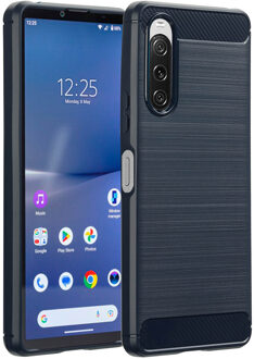 Imoshion Brushed Backcover voor de Sony Xperia 10 V - Donkerblauw
