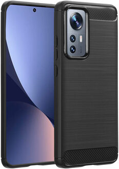 Imoshion Brushed Backcover voor de Xiaomi 12 / 12X - Zwart