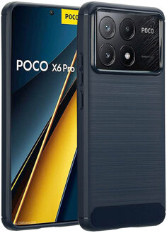 Imoshion Brushed Backcover voor de Xiaomi Poco X6 Pro - Donkerblauw