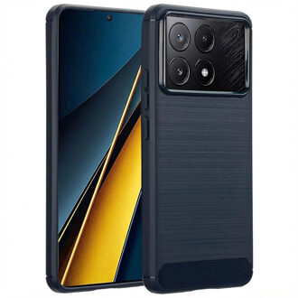 Imoshion Brushed Backcover voor de Xiaomi Poco X6 Pro - Donkerblauw