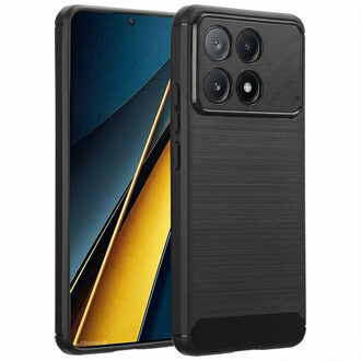 Imoshion Brushed Backcover voor de Xiaomi Poco X6 Pro - Zwart