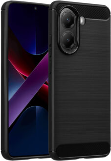 Imoshion Brushed Backcover voor de Xiaomi Poco X7 Pro - Zwart