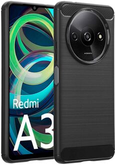 Imoshion Brushed Backcover voor de Xiaomi Redmi A3 - Zwart