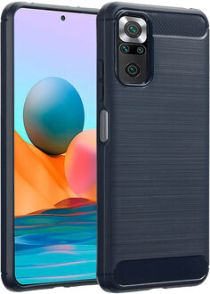 Imoshion Brushed Backcover voor de Xiaomi Redmi Note 10 (5G) - Donkerblauw