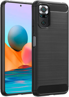 Imoshion Brushed Backcover voor de Xiaomi Redmi Note 10 (5G) - Zwart