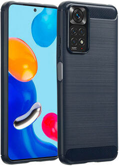 Imoshion Brushed Backcover voor de Xiaomi Redmi Note 11 (4G) / Note 11S (4G) - Donkerblauw