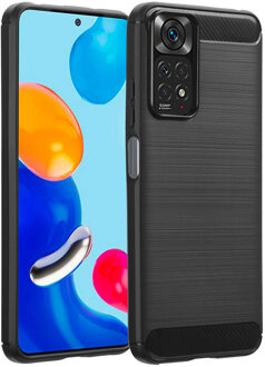 Imoshion Brushed Backcover voor de Xiaomi Redmi Note 11 (4G) / Note 11S (4G) - Zwart