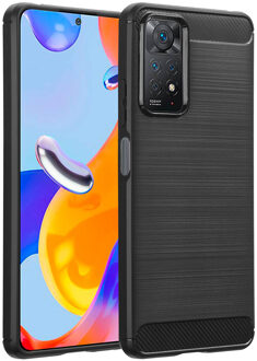 Imoshion Brushed Backcover voor de Xiaomi Redmi Note 11 Pro - Zwart