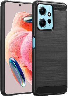 Imoshion Brushed Backcover voor de Xiaomi Redmi Note 12 (4G) - Zwart