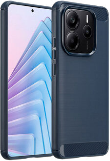 Imoshion Brushed Backcover voor de Xiaomi Redmi Note 14 (5G) - Donkerblauw