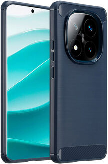 Imoshion Brushed Backcover voor de Xiaomi Redmi Note 14 Pro (5G) - Donkerblauw