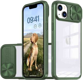 Imoshion Camslider Backcover voor de Apple iPhone 13 - Donkergroen