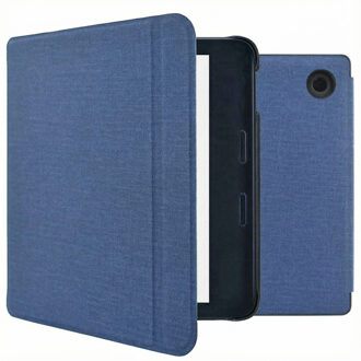 Imoshion Canvas Sleepcover Bookcase met stand voor de Kobo Libra 2 / Tolino Vision 6 - Donkerblauw - 7