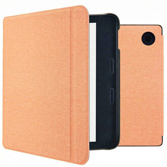 Imoshion Canvas Sleepcover Bookcase met stand voor de Kobo Libra 2 / Tolino Vision 6 - Peach Oranje - 7