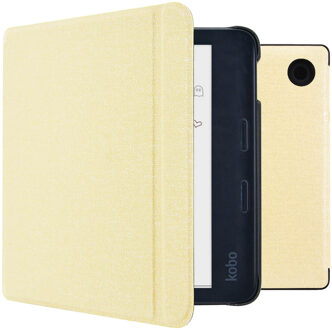 Imoshion Canvas Sleepcover Bookcase met stand voor de Kobo Libra Colour - Glitter Goud - 7