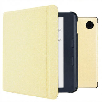 Imoshion Canvas Sleepcover Bookcase met stand voor de Kobo Libra Colour - Glitter Goud - 7