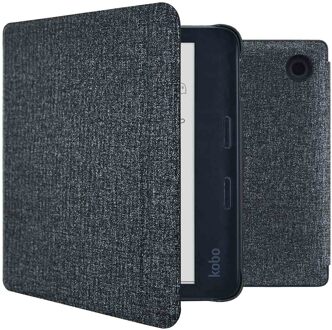 Imoshion Canvas Sleepcover Bookcase met stand voor de Kobo Libra Colour / Tolino Vision Color - Glitter Zwart - 7