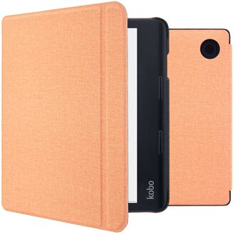 Imoshion Canvas Sleepcover Bookcase met stand voor de Kobo Sage / Tolino Epos 3 - Peach Oranje - 8