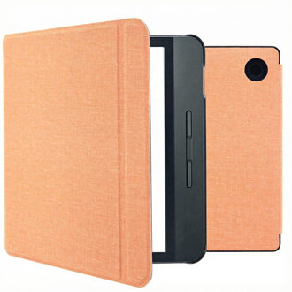 Imoshion Canvas Sleepcover Bookcase met stand voor de Tolino Vision 5 - Peach Oranje - 7