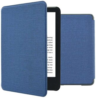 Imoshion Canvas Sleepcover Bookcase voor de Amazon Kindle (2024) / Amazon Kindle (2022) 11th gen - Donkerblauw - 6