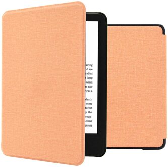 Imoshion Canvas Sleepcover Bookcase voor de Amazon Kindle (2024) / Amazon Kindle (2022) 11th gen - Peach Oranje - 6