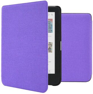 Imoshion Canvas Sleepcover Bookcase voor de Kobo Clara Colour / BW - Paars - 6