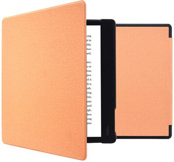 Imoshion Canvas Sleepcover Bookcase voor de Kobo Elipsa 2E - Peach Oranje - 10.3
