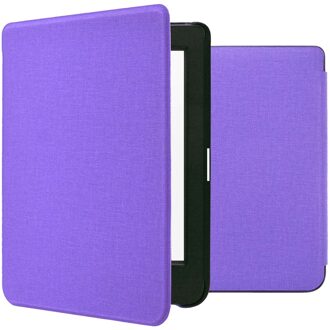 Imoshion Canvas Sleepcover Bookcase voor de Kobo Nia - Paars - 6