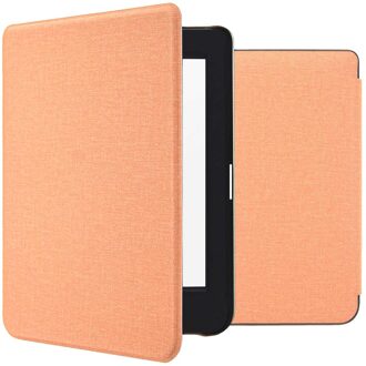 Imoshion Canvas Sleepcover Bookcase voor de Kobo Nia - Peach Oranje - 6