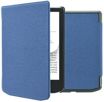 Imoshion Canvas Sleepcover Bookcase voor de Pocketbook Verse / Verse Pro / Verse Pro Color / Vivlio Light / Light HD - Donkerblauw - 6
