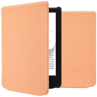 Imoshion Canvas Sleepcover Bookcase voor de Pocketbook Verse / Verse Pro / Verse Pro Color / Vivlio Light / Light HD - Peach Oranje - 6