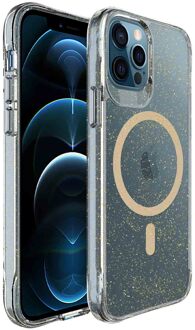 Imoshion Clear Glitter Backcover met MagSafe voor de Apple iPhone 12 (Pro) - Goud