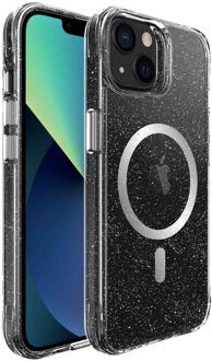 Imoshion Clear Glitter Backcover met MagSafe voor de Apple iPhone 13 - Zilver