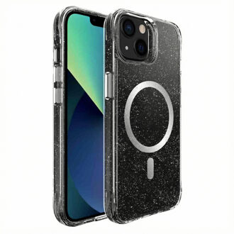 Imoshion Clear Glitter Backcover met MagSafe voor de Apple iPhone 13 - Zilver