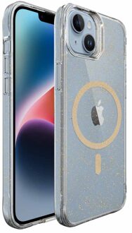 Imoshion Clear Glitter Backcover met MagSafe voor de Apple iPhone 14 - Goud