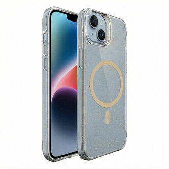 Imoshion Clear Glitter Backcover met MagSafe voor de Apple iPhone 14 - Goud
