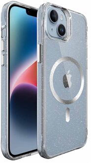 Imoshion Clear Glitter Backcover met MagSafe voor de Apple iPhone 14 - Zilver