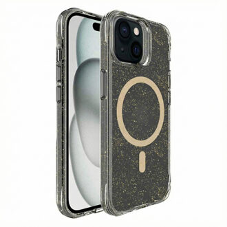 Imoshion Clear Glitter Backcover met MagSafe voor de Apple iPhone 15 - Goud