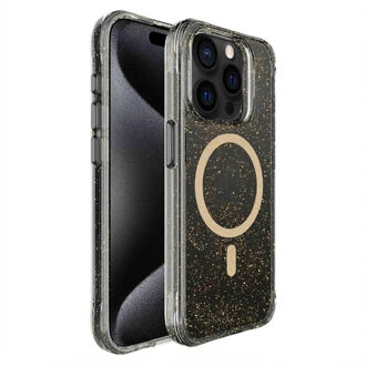 Imoshion Clear Glitter Backcover met MagSafe voor de Apple iPhone 15 Pro Max - Goud