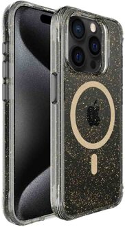 Imoshion Clear Glitter Backcover met MagSafe voor de Apple iPhone 15 Pro Max - Goud