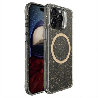 Imoshion Clear Glitter Backcover met MagSafe voor de Apple iPhone 16 Pro - Goud
