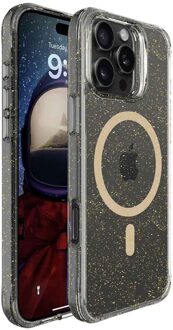Imoshion Clear Glitter Backcover met MagSafe voor de Apple iPhone 16 Pro Max - Goud