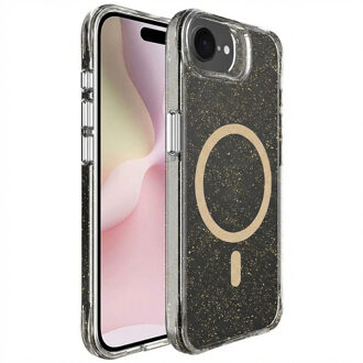 Imoshion Clear Glitter Backcover met MagSafe voor de Apple iPhone 17e / 16e - Goud