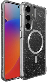 Imoshion Clear Glitter Backcover met MagSafe voor de Samsung Galaxy S25 - Zilver