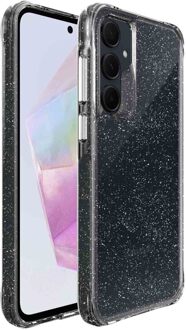 Imoshion Clear Glitter Backcover voor de Samsung Galaxy A35 - Zilver