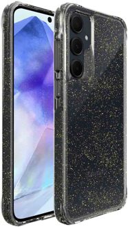 Imoshion Clear Glitter Backcover voor de Samsung Galaxy A55 - Goud