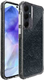 Imoshion Clear Glitter Backcover voor de Samsung Galaxy A55 - Zilver