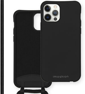 Imoshion Color Backcover met afneembaar koord iPhone 12 Pro Max hoesje - Zwart