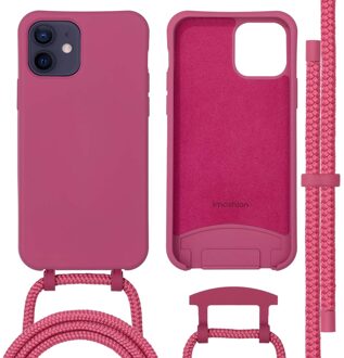 Imoshion Color Backcover met afneembaar koord MagSafe voor de Apple iPhone 12 (Pro) - Raspberry Rood